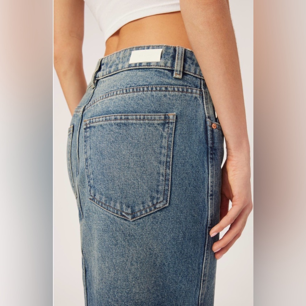 DL1961 Women's Blue Denim Maxi Skirt - Picture 5 of 9